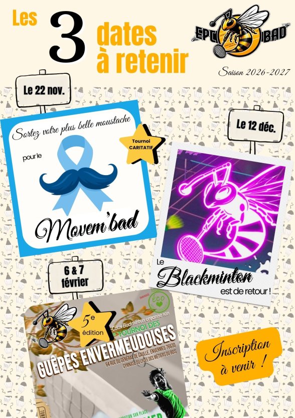 3 dates 3 évènements à retenir